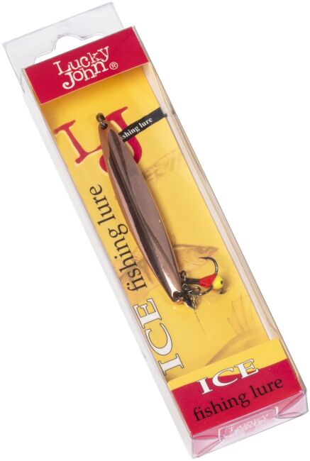 Блесна вертикальная зимняя Lucky John NAIL BLADE с цепочкой и тройником 55мм C блистер