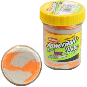 Паста форелевая Berkley Powerbait Turbo Dough Glow (50г) Orange/White 1102744