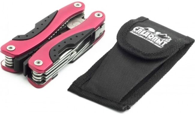 Мультитул (плоскогубцы) СЛЕДОПЫТ средний. 11 предметов в чехле PF-MT-07