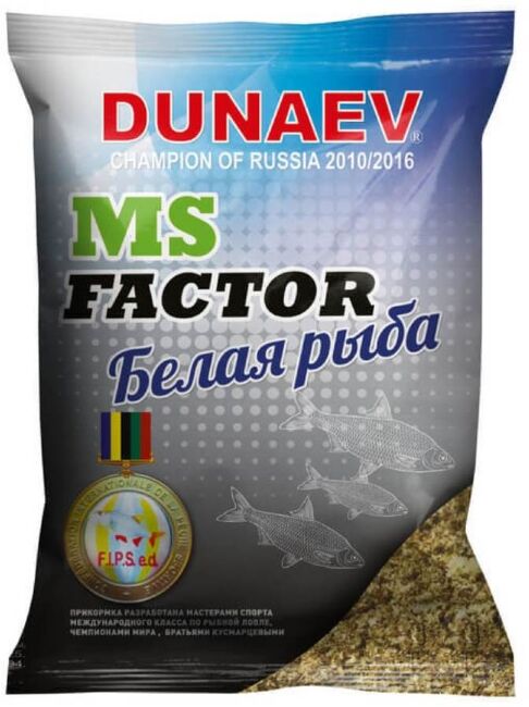 Прикормка DUNAEV MS Factor 1кг Белая рыба