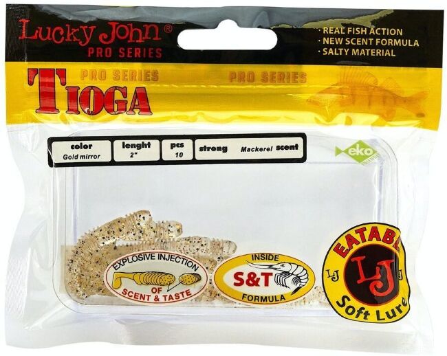 Виброхвост LUCKY JOHN Pro Series Tioga 3.9" 100мм #S10 5шт/уп 140104-S10 Виброхвост LUCKY JOHN Pro Series Tioga 3.9" 100мм #S10 5шт/уп 140104-S10