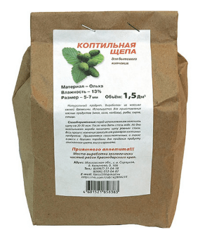 Коптильная щепа ОЛЬХА 1.5дм Коптильная щепа ОЛЬХА 1.5дм