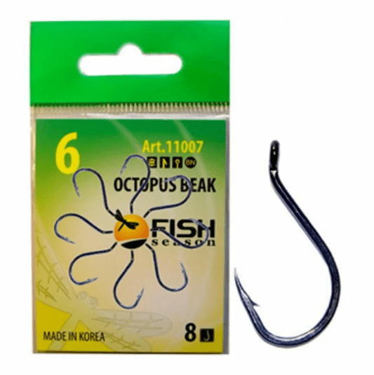 Крючок FISH SEASON Octopus Beak №6 колечко черный 8шт/уп 11007-06F Крючок FISH SEASON Octopus Beak №6 колечко черный 8шт/уп 11007-06F