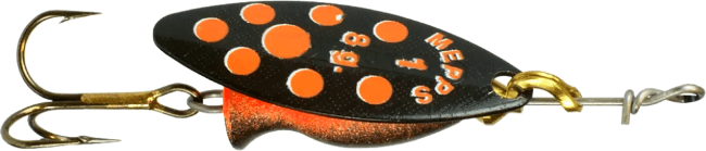 Блесна вращающаяся MEPPS Aglia Long Heavy NR PTS Orange (черн/черн/оранж) №1 8г