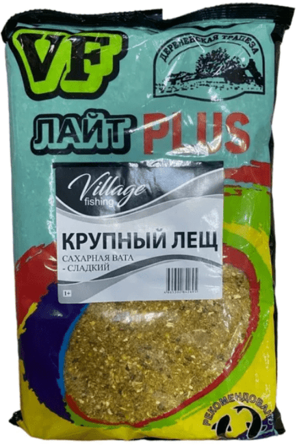 Прикормка VILLAGE FISHING Лайт PLUS Крупный лещ сахарная вата 0,9кг Прикормка VILLAGE FISHING Лайт PLUS Крупный лещ сахарная вата 0,9кг