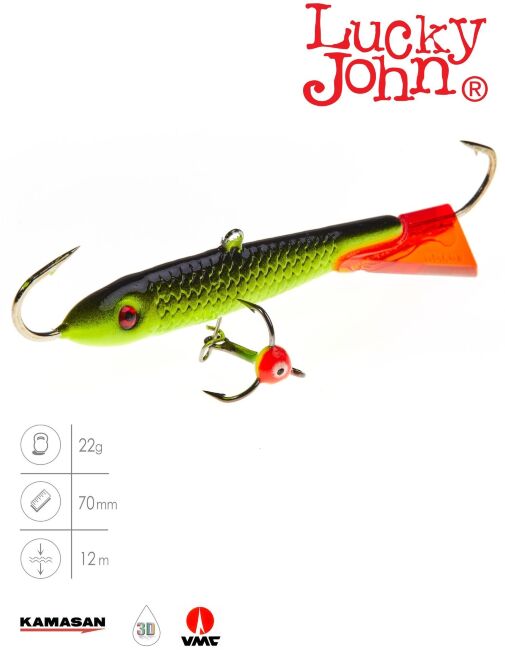 Балансир Lucky John CLASSIC 7 с тр. 70мм/31RT блистер