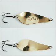 Блесна колеблющаяся РУССКАЯ ПРИМАНКА Атом 7см 10гр #латунь глянец