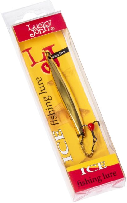 Блесна вертикальная зимняя Lucky John NAIL BLADE с цепочкой и тройником 55мм G блистер