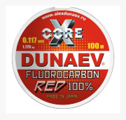 Флюорокарбон DUNAEV X-Core Fluorocarbon 100% RED 100м 0.117мм 1.17кг Флюорокарбон DUNAEV X-Core Fluorocarbon 100% RED 100м 0.117мм 1.17кг