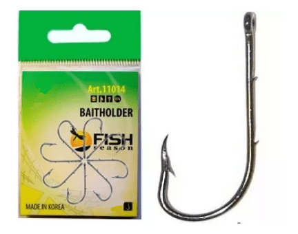 Крючок FISH SEASON Baitholder-Ring №10 колечко черный с насечками 9шт/уп 11014-10F Крючок FISH SEASON Baitholder-Ring №10 колечко черный с насечками 9шт/уп 11014-10F