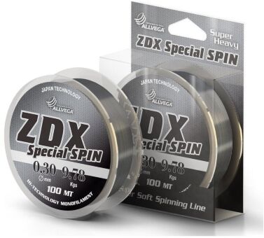 Леска монофил ALLVEGA ZDX Special Spin 100м 0,30мм 9,78кг св.серая Леска монофил ALLVEGA ZDX Special Spin 100м 0,30мм 9,78кг св.серая
