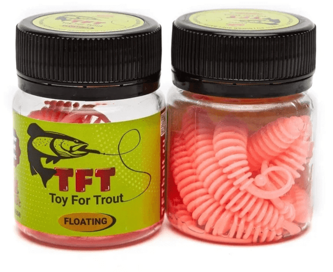 TFT Приманка силиконовая 77 мм. WORMS Цвет : W-02 Барби, Аромат: Сыр, 8 шт.