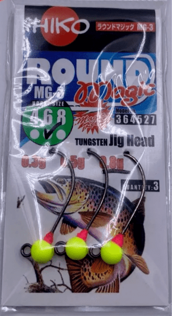 Джиг-головка вольфрам HIKO Round Magic крючок: MG-3 №6, 0.80гр, #Шартрез 3шт/уп Джиг-головка вольфрам HIKO Round Magic крючок: MG-3 №6, 0.80гр, #Шартрез 3шт/уп