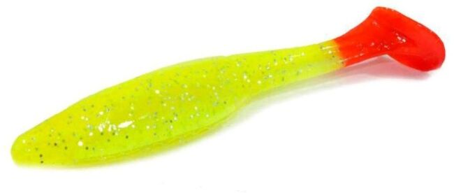 Виброхвост ALLVEGA Belly Dance Shad 10см 9.7г 5шт/уп #011RT lemon back silver flake RT