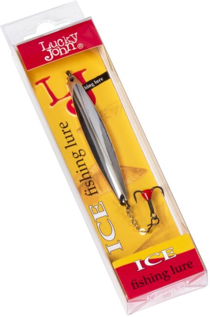 Блесна вертикальная зимняя Lucky John NAIL BLADE с цепочкой и тройником 55мм S блистер