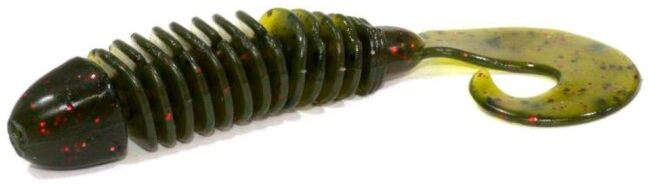 Твистер ALLVEGA Bony Grub 8см 5.2гр 6шт/уп #006 green pumpkin red flake Твистер ALLVEGA Bony Grub 8см 5.2гр 6шт/уп #006 green pumpkin red flake