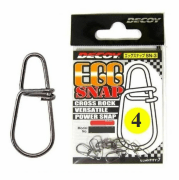 Застежка DECOY Egg Snap SN-3 №4 90lb/40.8кг черный 7шт/уп Застежка DECOY Egg Snap SN-3 №4 90lb/40.8кг черный 7шт/уп