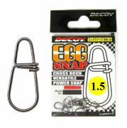 Застежка DECOY Egg Snap SN-3 №1.5 38lb/17.3кг черный 7шт/уп (814680) Застежка DECOY Egg Snap SN-3 №1.5 38lb/17.3кг черный 7шт/уп (814680)