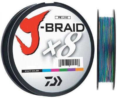 Плетёный шнур DAIWA J-Braid X8 150м 0.24мм 18.0кг многоцветный