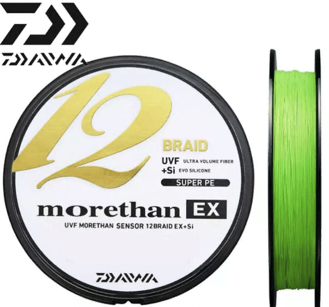 Плетёный шнур Daiwa MORETHAN EX 12BRAID 150м #1.0 нагр. 10кг зеленый Плетёный шнур Daiwa MORETHAN EX 12BRAID 150м #1.0 нагр. 10кг зеленый