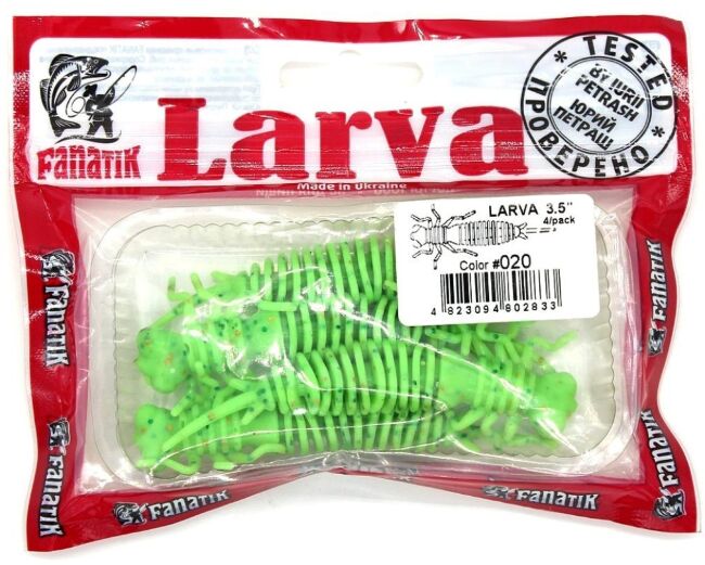 Cиликоновая приманка Fanatik Larva 3.5 (8.5cм) 020