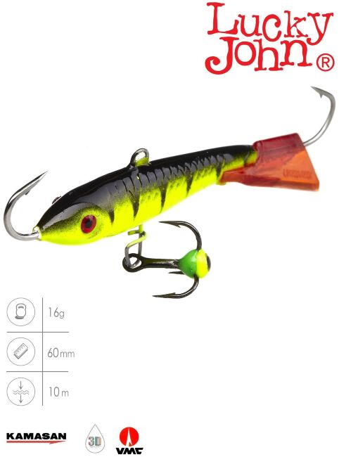 Балансир Lucky John CLASSIC 6 с тр. 60мм/31RT блистер