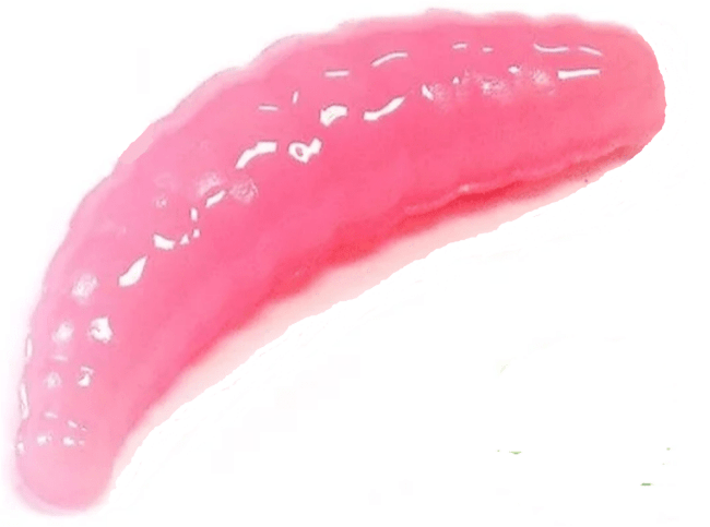 Силиконовая приманка TROUT ZONE Maggot 1.6" розовый сыр 10шт/уп
