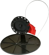 Жерлица черная основание: Ø200мм, катушка: Ø90мм, стойка пластик Жерлица черная основание: Ø200мм, катушка: Ø90мм, стойка пластик