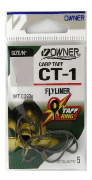 Крючок OWNER 53272-04 CT-1 Carp Taff завар.ушко серый кованый 6шт/уп