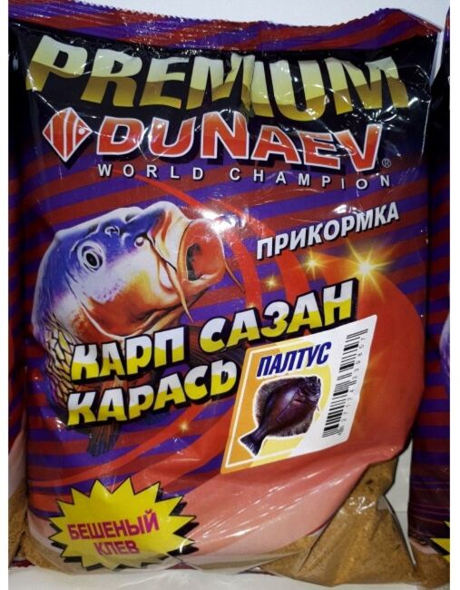 Прикормка DUNAEV Premium 1кг Карп-Сазан Палтус