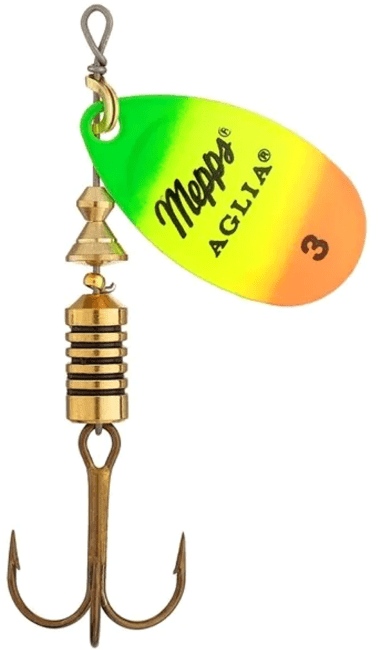 Блесна вращающаяся MEPPS Aglia Fluo Tiger №3 6,5гр