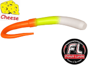 Силиконовая приманка FRESH LURES FlipWorm 3.1”/77мм Сыр #411 10шт/уп