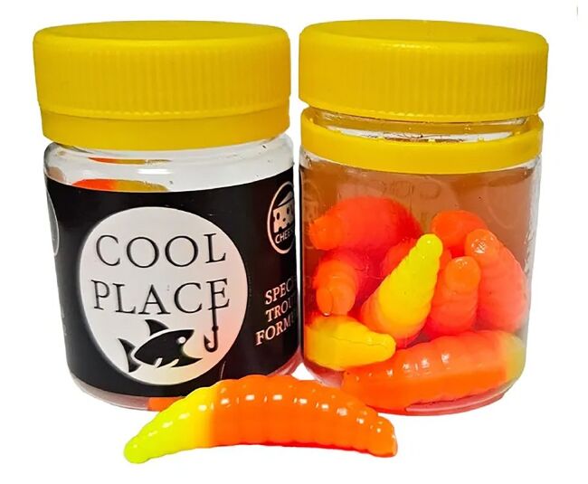 Силиконовая приманка COOL PLACE Maggot 40мм Сыр #Оранжевый/Желтый 10шт/уп Силиконовая приманка COOL PLACE Maggot 40мм Сыр #Оранжевый/Желтый 10шт/уп