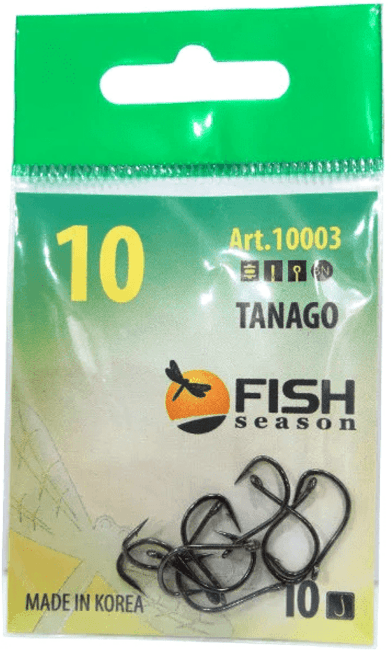 Крючок FISH SEASON 10003 TANAGO  № 10  колечко черн.хром кован 10шт/уп