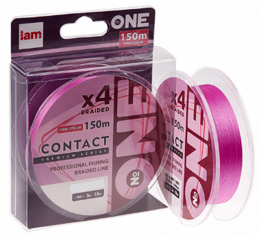 Плетёный шнур IAM One Contact X4 150м 0.3PE/0.09мм 3lb/1.6кг