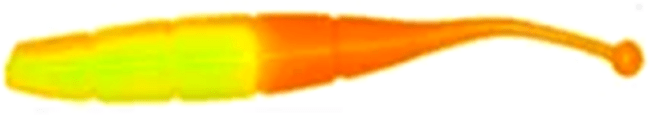 Силикон приманка MILMAX Шарохвост 3.5" 89мм Сыр №024 лайм оранж хв. UV 7шт/уп МЛШС-1924