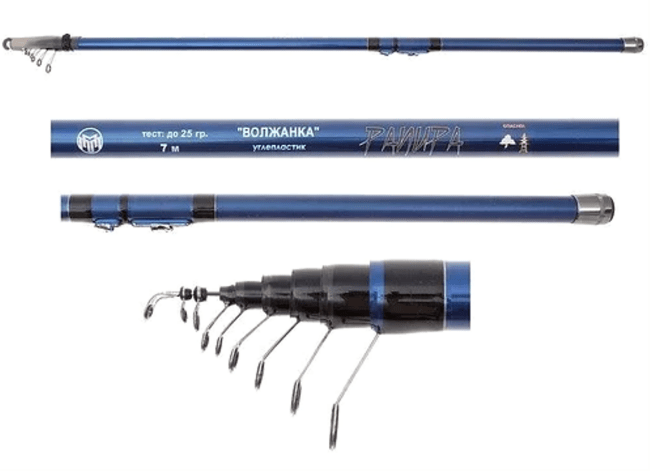 Удилище с кольцами ВОЛЖАНКА Рапира 7,0м (7 секций) тест до 25гр (IM6) 010-0043