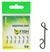 Застежка безузловая FISH SEASON Wrapping Snap №L 25кг 6шт/уп 2022-LF Застежка безузловая FISH SEASON Wrapping Snap №L 25кг 6шт/уп 2022-LF