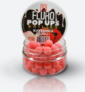 Бойлы плавающие ULTRABAITS Fluoro Pop Up Клубника Сливки 10мм, 30гр/уп