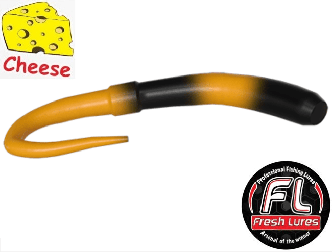 Силиконовая приманка FRESH LURES FlipWorm 3.1”/77мм Сыр #412 10шт/уп