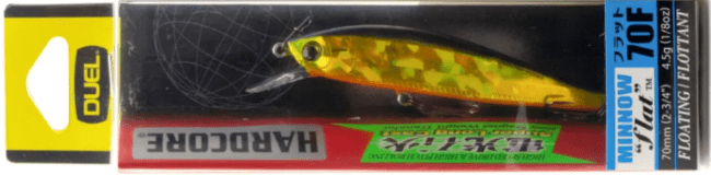 Воблер DUEL Hardcore Minnow Flat 70F 70мм 4.5гр 0.0-0.5м F1125-HGSN