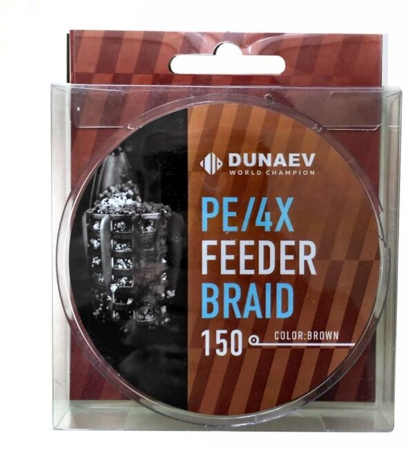 Плетеный шнур DUNAEV FEEDER BRAID PE X4 150м коричневый 0,14мм Плетеный шнур DUNAEV FEEDER BRAID PE X4 150м коричневый 0,14мм