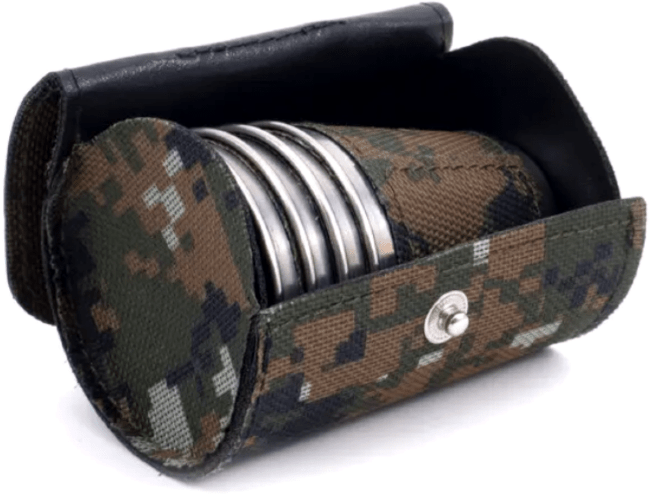 Рюмка "СЛЕДОПЫТ" 60 мл в оплетке и тубе из oxford camo pixel, 4 шт Рюмка "СЛЕДОПЫТ" 60 мл в оплетке и тубе из oxford camo pixel, 4 шт