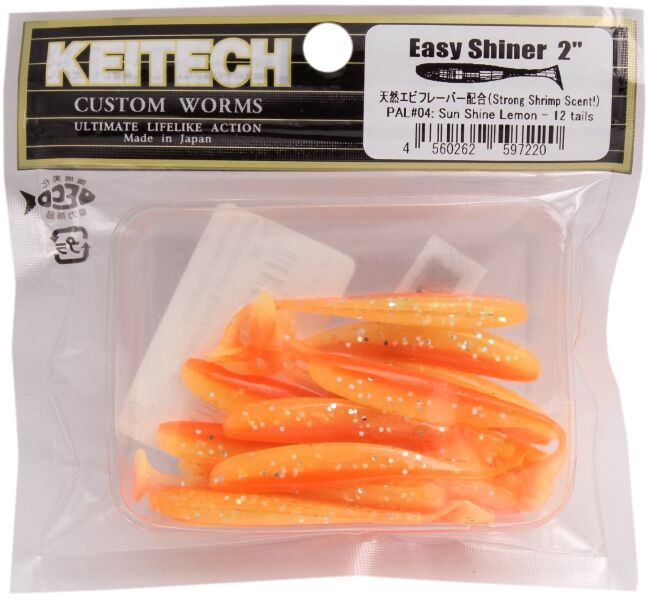 Виброхвост KEITECH Easy Shiner 2" PAL#04 Sun Shine Lemon 5см 1.1гр 12шт/уп Виброхвост KEITECH Easy Shiner 2" PAL#04 Sun Shine Lemon 5см 1.1гр 12шт/уп