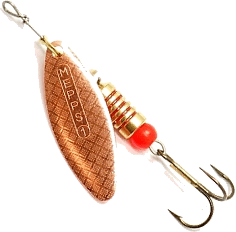 Блесна вращающаяся MEPPS Aglia Long CU (медь) №1 4,5г