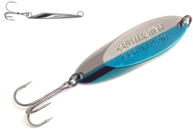 Блесна колеблющаяся GERMAN Kastmaster 105 65мм 28гр #B04 серебро/синий Блесна колеблющаяся GERMAN Kastmaster 105 65мм 28гр #B04 серебро/синий