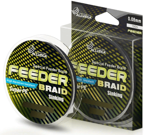 Плетёный шнур ALLVEGA Feeder Braid 150м 0.08мм 4.93кг темно-серый Плетёный шнур ALLVEGA Feeder Braid 150м 0.08мм 4.93кг темно-серый