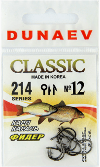 Крючок DUNAEV Classic 214 #12 9шт/уп Крючок DUNAEV Classic 214 #12 9шт/уп