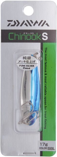 Блесна колеблющаяся DAIWA Chinook S 17гр 60мм #S/BL