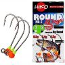 Джиг-головка вольфрам HIKO Round Magic крючок: MG-3 №6, 0.40гр, #Оранжевый 3шт/уп